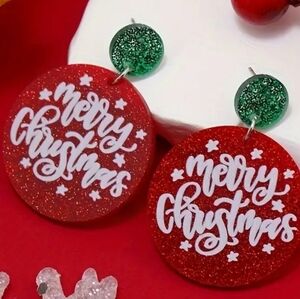 MERRY CHRISTMAS EARRINGS.